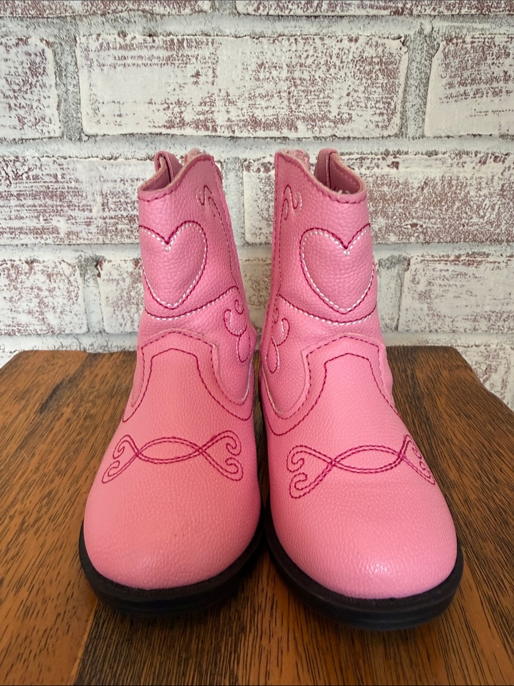 healthtex Pink Heart Western Kids Boots